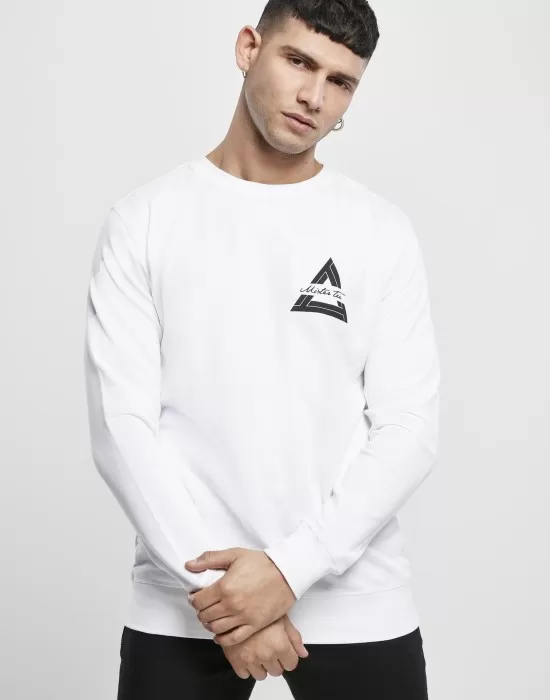 Мъжка бяла блуза Mister Tee Triangle, Блузи - Hoodstyle.bg