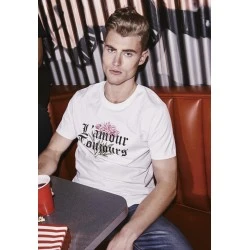 Мъжка бяла тениска Mister Tee L'Amour Toujous