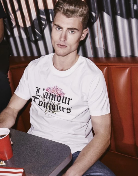 Мъжка бяла тениска Mister Tee L'Amour Toujous, Тениски - Hoodstyle.bg