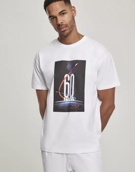 Мъжка бяла тениска Mister Tee NASA 60, Тениски - Hoodstyle.bg