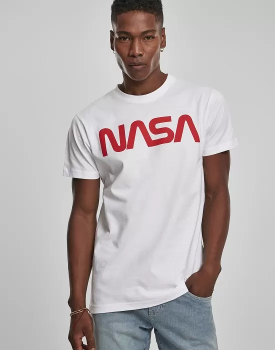 Мъжка бяла тениска Mister Tee NASA, Тениски - Hoodstyle.bg