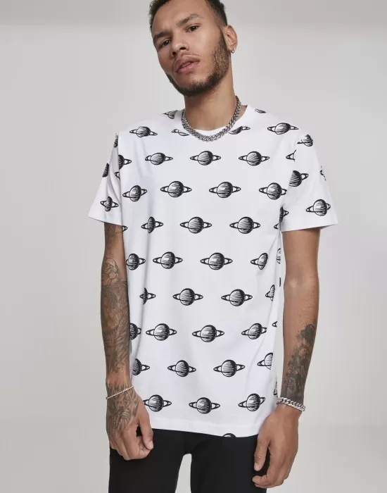Мъжка бяла тениска Mister Tee NASA Planet, Тениски - Hoodstyle.bg