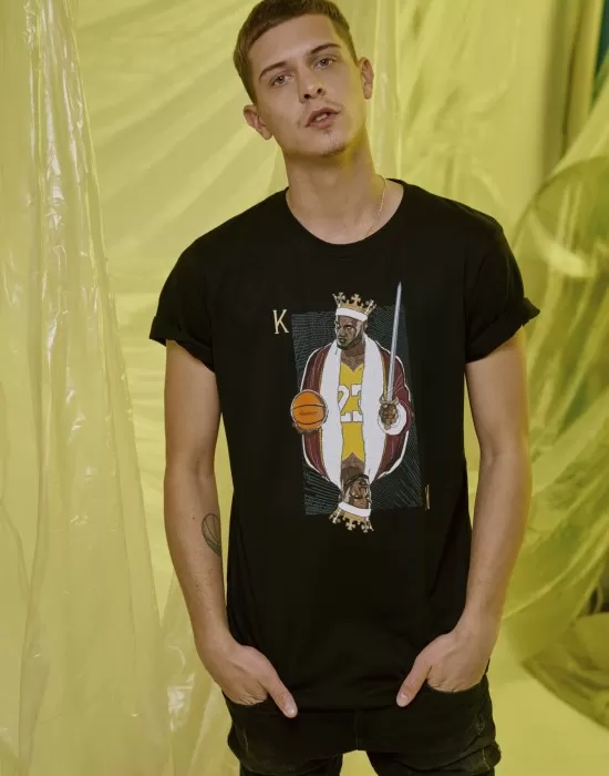 Мъжка черна тениска Mister Tee King James LA, Тениски - Hoodstyle.bg