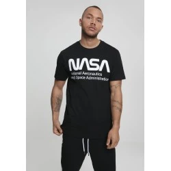 Мъжка черна тениска Mister Tee NASA Wormlogo