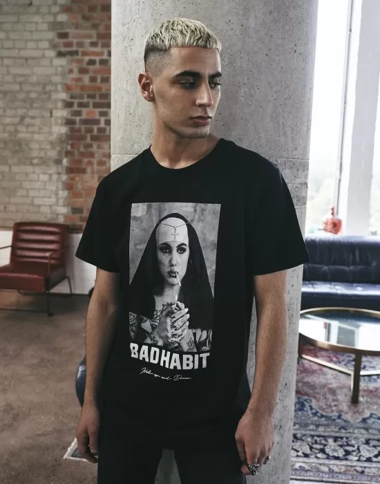 Мъжка тениска в черен цвят Mister Tee Bad Habit, Тениски - Hoodstyle.bg