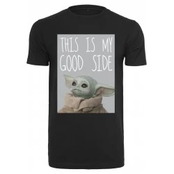 Мъжка тениска Merchcode Baby Yoda Good Side в черен цвят