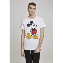 Мъжка тениска Merchcode Mickey Mouse в бял цвят