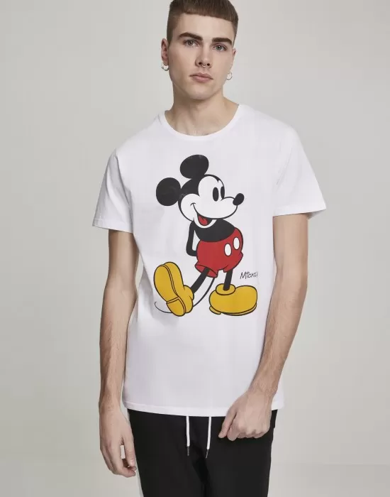 Мъжка тениска Merchcode Mickey Mouse в бял цвят, Тениски - Hoodstyle.bg
