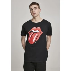Мъжка тениска Merchcode Rolling Stones Tongue в черен цвят
