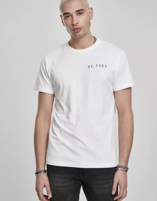 Мъжка тениска Mister Tee Be Free Stay Wild в бяло, Тениски - Hoodstyle.bg