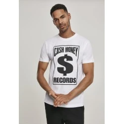 Мъжка тениска Mister Tee Cash Money Records в бял цвят