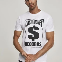 Мъжка тениска Mister Tee Cash Money Records в бял цвят