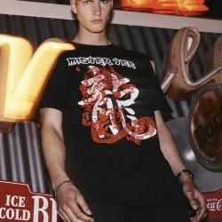 Мъжка тениска Mister Tee Dragon в черен цвят