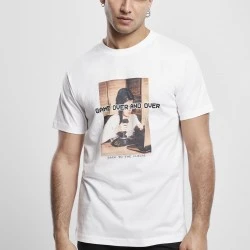 Мъжка тениска Mister Tee Game Over and Over в бяло