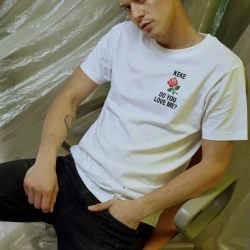 Мъжка тениска Mister Tee Keke Love в бял цвят