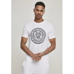 Мъжка тениска Mister Tee Lion Face в бял цвят