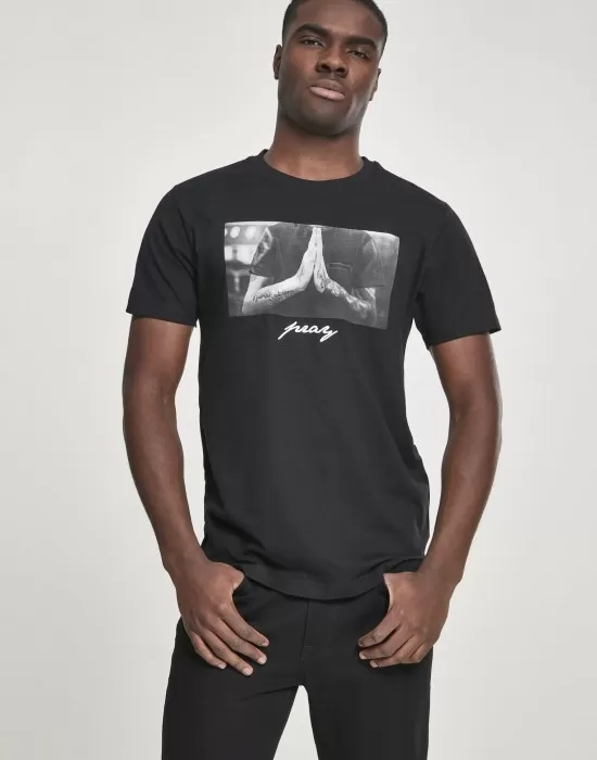 Mъжка тениска Mister Tee Pray black, Тениски - Hoodstyle.bg