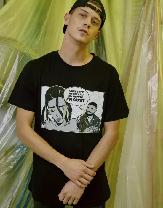 Мъжка тениска Mister Tee Sorry в черно, Тениски - Hoodstyle.bg