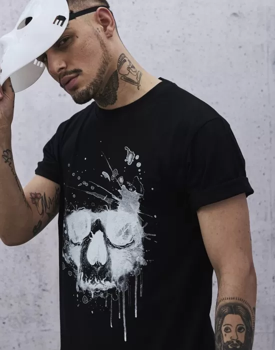 Мъжка тениска Mister Tee Waterpaint Skull, Тениски - Hoodstyle.bg