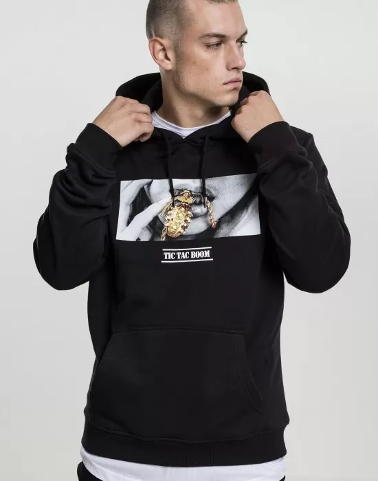 Мъжки суичър Mister Tee Boom Hoody в черен цвят, Суичъри - Hoodstyle.bg