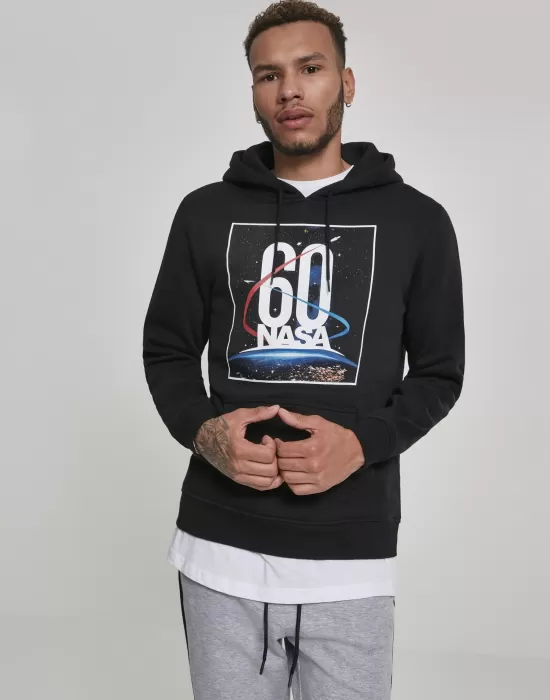Мъжки суичър Mister Tee NASA 60th Anniversary в черен цвят, Суичъри - Hoodstyle.bg