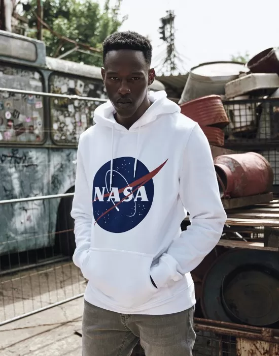 Мъжки суичър Mister Tee NASA в бял цвят, Суичъри - Hoodstyle.bg