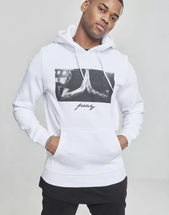 Мъжки суичър Mister Tee Pray в бял цвят, Суичъри - Hoodstyle.bg