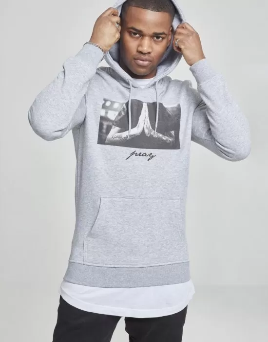 Мъжки суичър Mister Tee Pray в светлосив цвят, Суичъри - Hoodstyle.bg