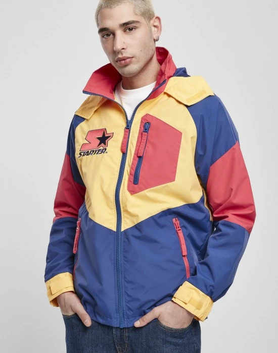 Мъжко яке STARTER Multicolored Logo в червен, син и жълт цвят, Якета Пролет / Есен - Hoodstyle.bg
