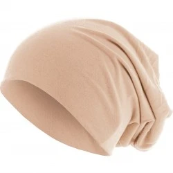 Бийни шапка в пастелно бежов цвят MSTRDS Pastel Jersey Beanie 