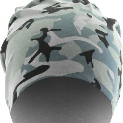 Бийни шапка с две лица в сив камуфлаж MSTRDS Printed Jersey Beanie 