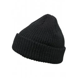 Шапка бийни в черен цвят Rib Beanie 