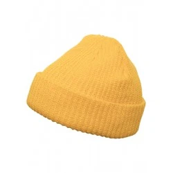 Шапка бийни в жълт цвят Rib Beanie 