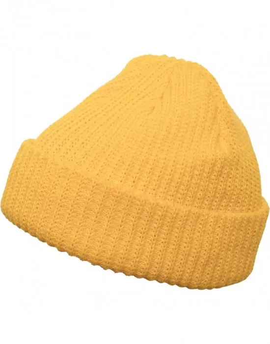 Шапка бийни в жълт цвят Rib Beanie, Шапки бийнита - Hoodstyle.bg