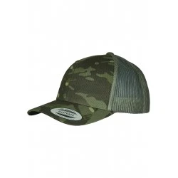 Шапка с козирка MERCHCODE Retro Trucker в цвят тропик камуфлаж