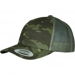 Шапка с козирка MERCHCODE Retro Trucker в цвят тропик камуфлаж