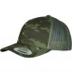Шапка с козирка MERCHCODE Retro Trucker в цвят тропик камуфлаж, Шапки с козирка - Hoodstyle.bg