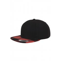 Шапка с козирка в черно Checked Flanell Peak Snapback