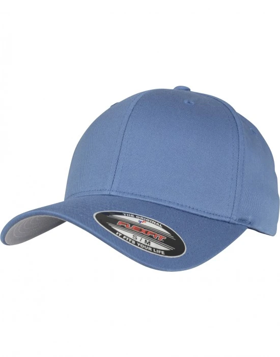 Шапка с козирка в синьо Flexfit Wooly Combed, Шапки с козирка - Hoodstyle.bg