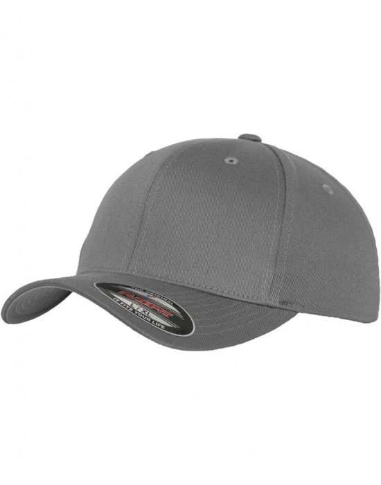 Шапка с козирка в сиво Flexfit Wooly Combed, Шапки с козирка - Hoodstyle.bg