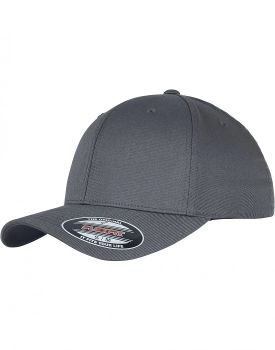 Шапка с козирка в сиво Flexfit Wooly Combed, Шапки с козирка - Hoodstyle.bg