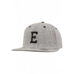 Шапка с козирка в сив и черен цвят Letter Snapback E 