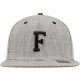 Шапка с козирка в сив и черен цвят Letter Snapback F, Шапки с козирка - Hoodstyle.bg
