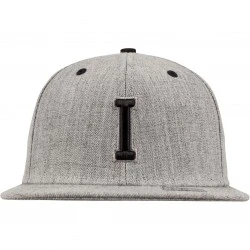 Шапка с козирка в сив и черен цвят Letter Snapback I 