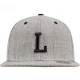 Шапка с козирка в сиво Letter Snapback L, Шапки с козирка - Hoodstyle.bg
