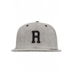Шапка с козирка в сив и черен цвят Letter Snapback R 