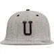 Шапка с козирка в сив и черен цвят Letter Snapback U, Шапки с козирка - Hoodstyle.bg