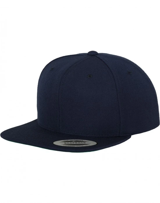 Шапка с козирка в тъмносиньо Classic Snapback, Шапки с козирка - Hoodstyle.bg