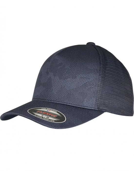 Шапка с козирка в тъмносиньо Flexfit Jaquard Camo Cap, Шапки с козирка - Hoodstyle.bg