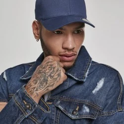 Шапка с козирка в тъмносиньо Flexfit Organic Cotton Cap